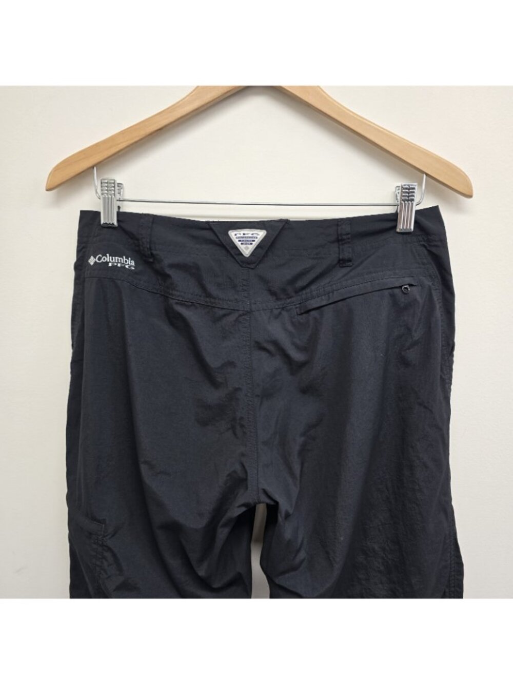 Columbia PFG Nylon Omni-Shade Convertible Pants Womens Size 8 Outdoor Black READ - Picture 10 of 10